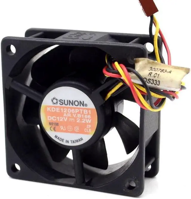 Alt view image 4 of 6 - 1pcs SUNON 6025 2.2W KDE1206PTB1 6CM 12V 3 wire alarm cooling fan