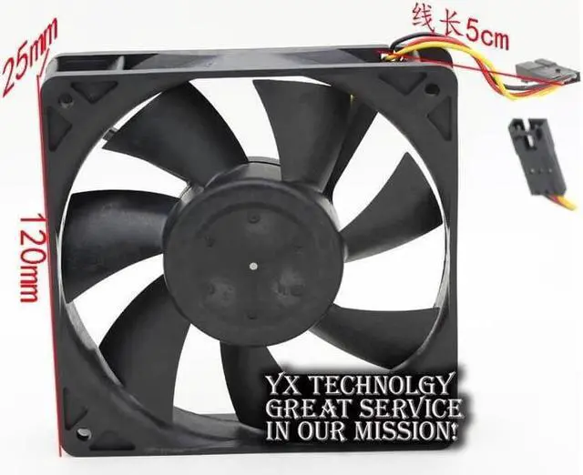 Alt view image 4 of 6 - Nidec  TA450DC A34349-57G1 12cm 12025 24V 0.15A double ball bearing 3-wire fans   for nidec