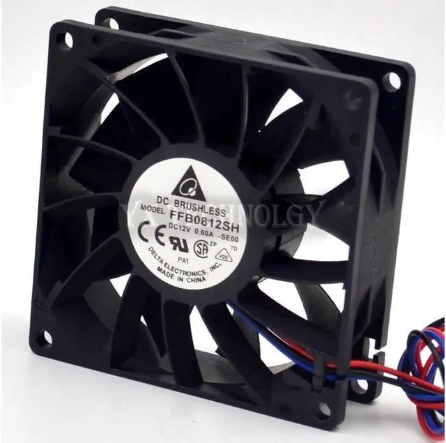 Alt view image 2 of 6 - Delta New and original inverter fan FFB0812SH 8025 12V big fan pressure 80*80*25mm