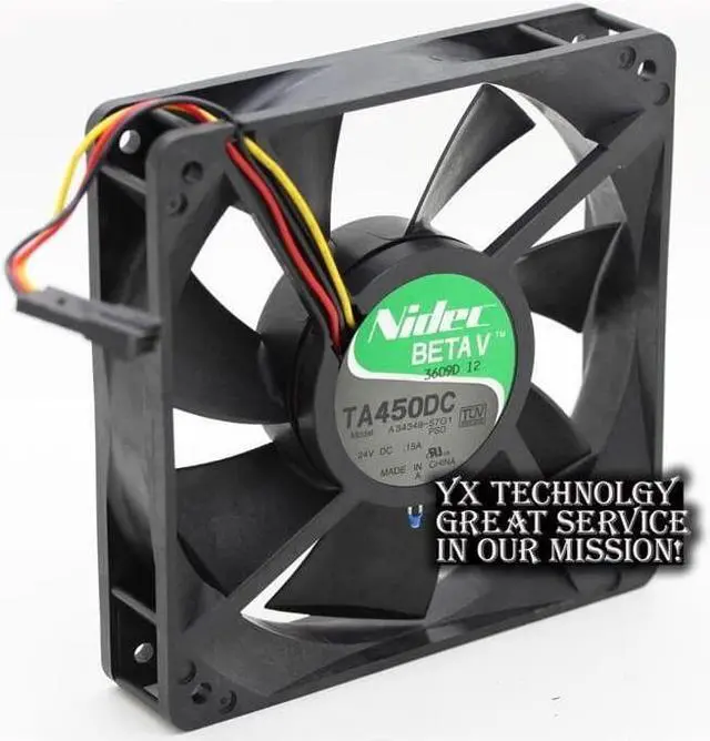 Alt view image 2 of 6 - Nidec  TA450DC A34349-57G1 12cm 12025 24V 0.15A double ball bearing 3-wire fans   for nidec