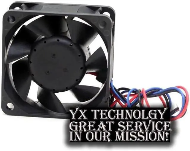 Alt view image 3 of 6 - Delta  sgipping 60*60*25mm 3-wire  AFB0612EH-ROO 6CM 12V 0.48A 6025 6 cm double ball bearing cooling fan  for