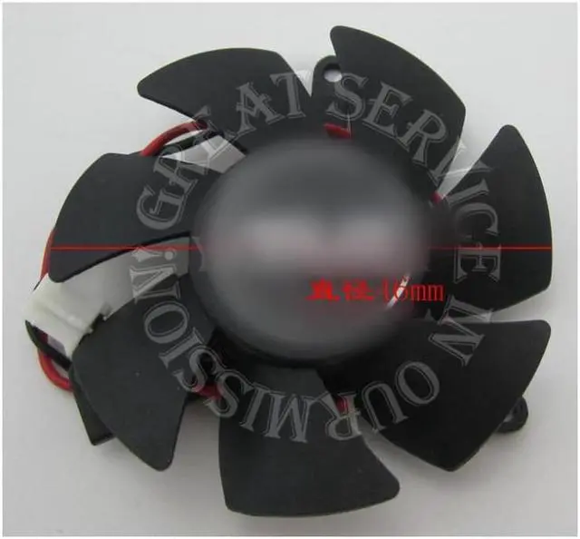 Alt view image 3 of 3 - video card fanNew Graphics card fan 46mm diameter 39mm pitch 2.0 Terminal Cable length 11cm