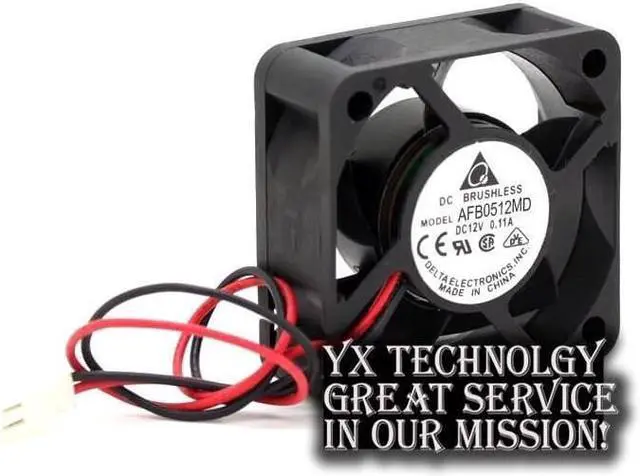 Alt view image 2 of 6 - Delta New and Original AFB0512MD 50*50*20mm 12V 0.11A chassis with dual ball bearing fan for