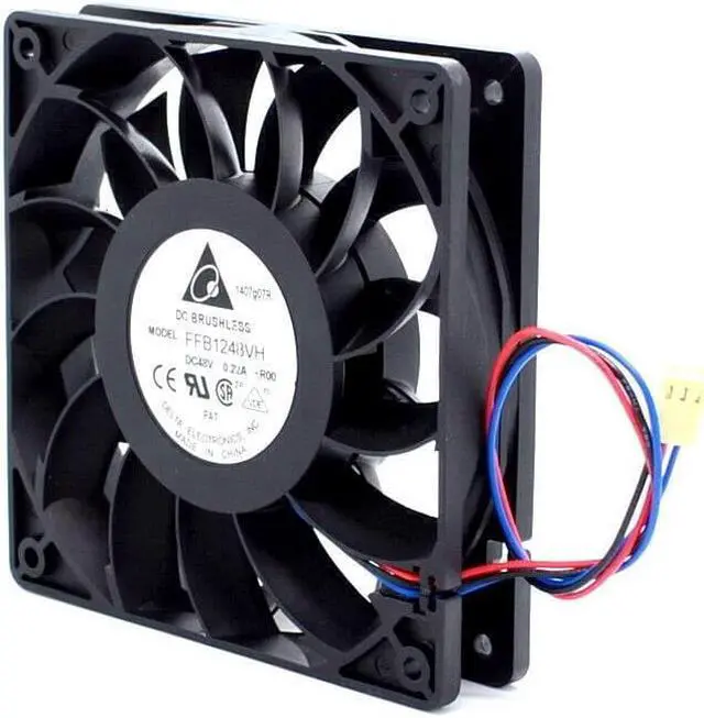 Alt view image 2 of 6 - New FFB1248VH-ROO 48V 0.22A 12CM 12025 dual ball bearing cooling fan for DELTA 120*120*25mm