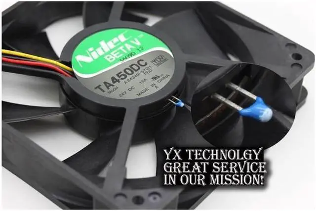 Alt view image 6 of 6 - Nidec  TA450DC A34349-57G1 12cm 12025 24V 0.15A double ball bearing 3-wire fans   for nidec