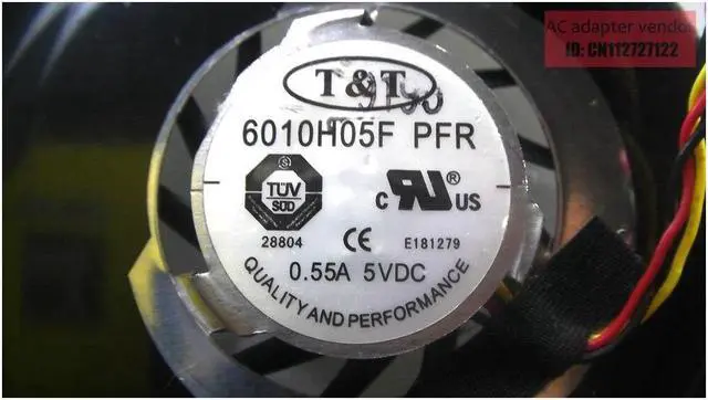 Alt view image 5 of 5 - FOR MSI X410 X400 X320 X320H X340 WIND U90 U100 U110 U120 U130 MS-N011 laptop CPU fan (TT 6010M05F \/ PFR DC5V 0.55A)