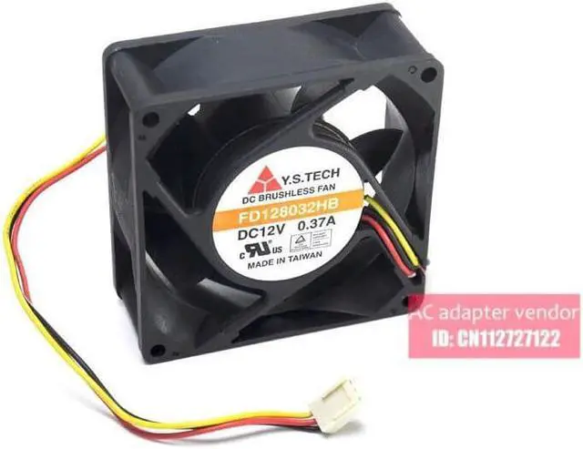 Alt view image 2 of 6 - Genuine Wonsan YSTECH FD128032HB 8032 12V 0.37A double ball bearing cooling fan