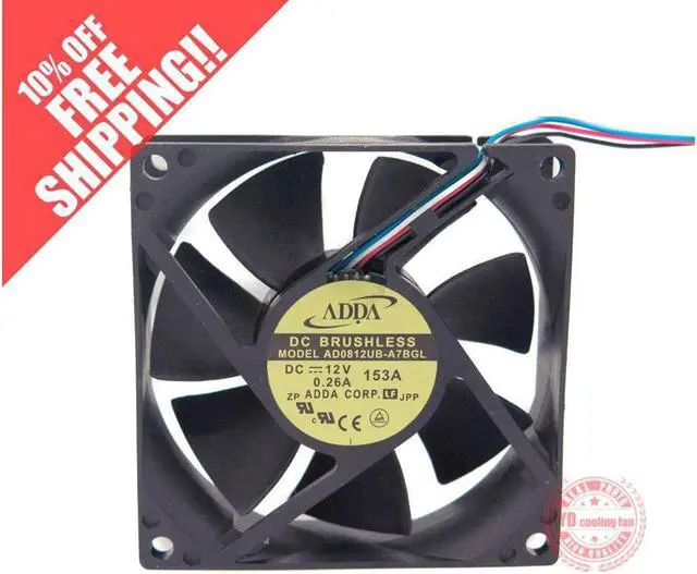 Main image of ADDA 8025 4 lines 12V AD0812UB-A7BGL cooling fan