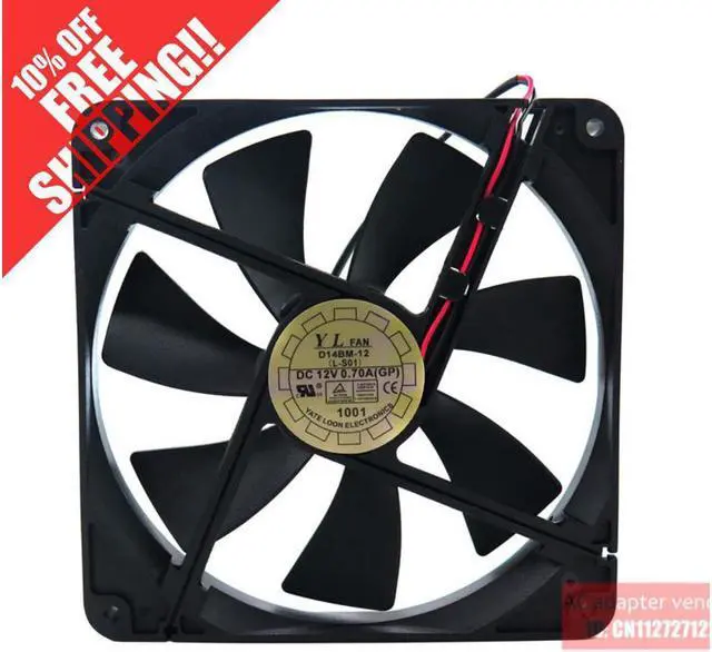 Main image of YATE LOON 14CM 14025 12V0.70A Double ball bearing D14Bm-12 PWM cooling fan
