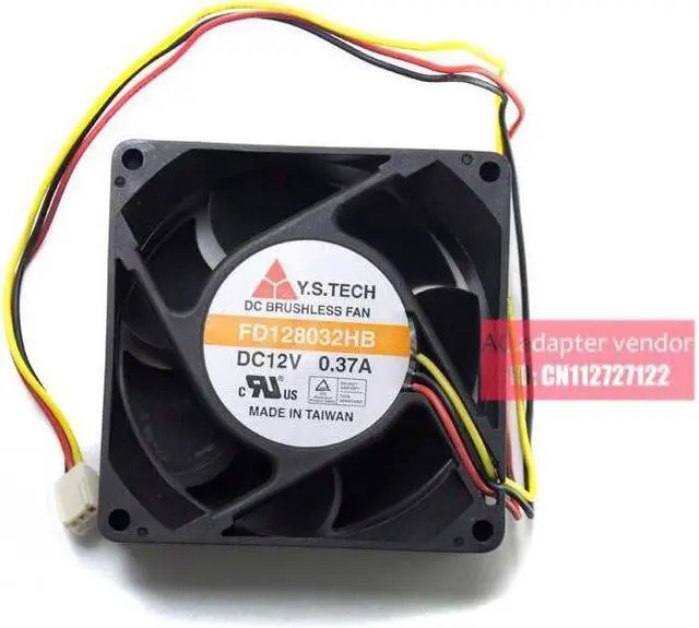 Alt view image 4 of 6 - Genuine Wonsan YSTECH FD128032HB 8032 12V 0.37A double ball bearing cooling fan