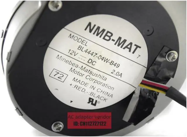 Alt view image 3 of 5 - Japanese NMB 11028 12V 2A 11CM turbine centrifugal fan BL4447-04W-B49