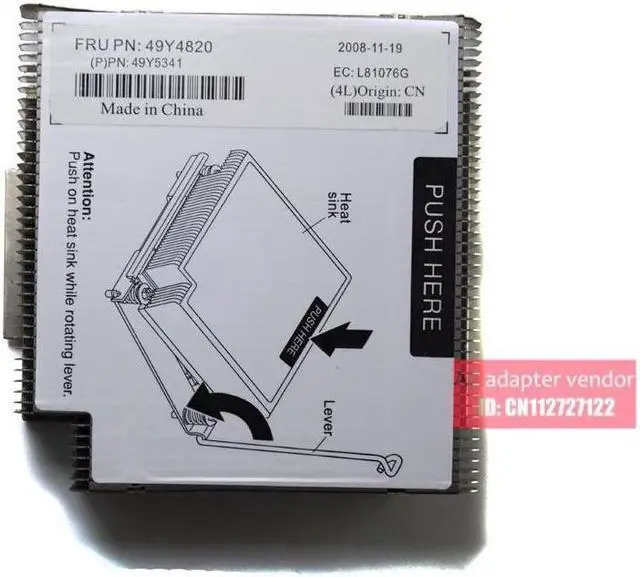Alt view image 4 of 6 - FOR IBM X3550M2\/M3 X3650M2\/M3 CPU cooler heatsink 49Y5341 49Y4820 heat sink radiator