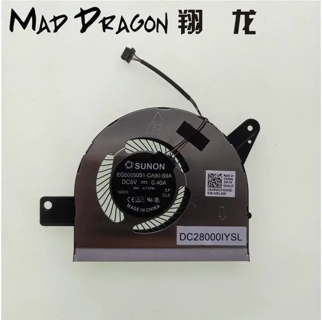 Alt view image 3 of 6 - MAD DRAGON Brand laptop new CPU Heatsink Fan cpu cooling fan For Dell Latitude 5580 DC28000IYS0 EG50050S1-CA90-S9A 09VK27 9VK27