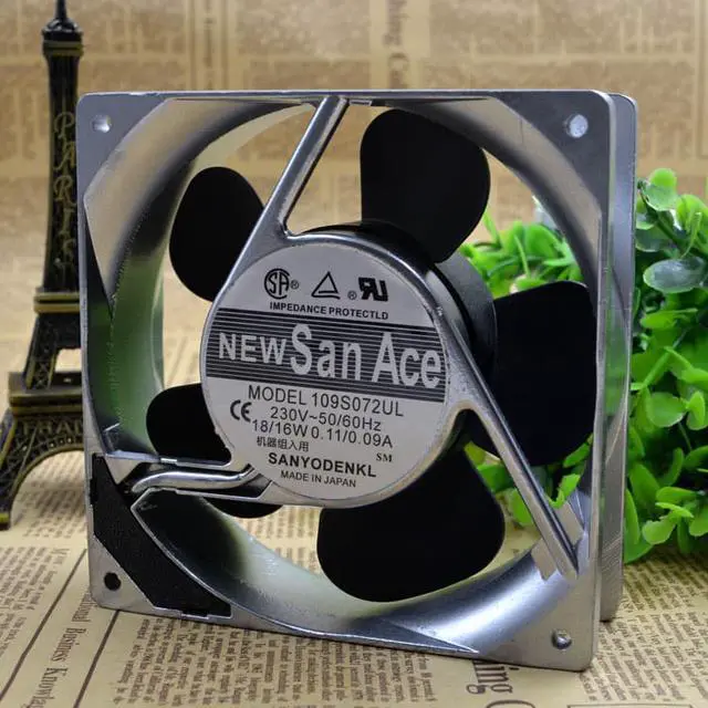Alt view image 4 of 4 - 109S072UL original Japan 12CM 220V 18 / 16W 120 * 38MM aluminum frame AC fan