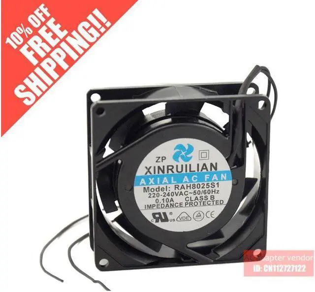 Main image of RUILIAN SCIENCE XINRUILIAN RAH8025S1 220\/240V 0.10A 8025 Aluminum frame cooling fan