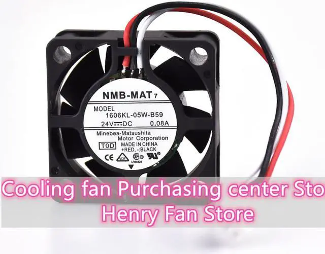Alt view image 3 of 4 - NMB 1606KL-05W-B59 4015 24V 0.08A 4CM double ball 3-wire inverter fan