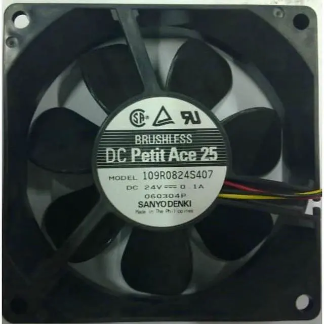 Main image of Brand new original Sanyo 109R0824S407 8025 8CM 24V 0.1A 3-wire inverter fan