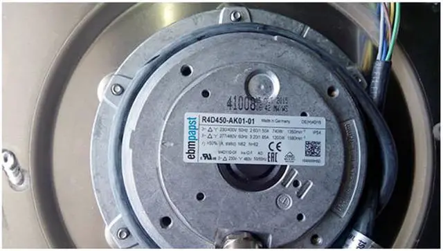 Alt view image 3 of 3 - 230V 56/60HZ Germany ebmpapst R4D450-AK01-01 cooling fan Diameter 450mm 1490RMP centrifugal fan