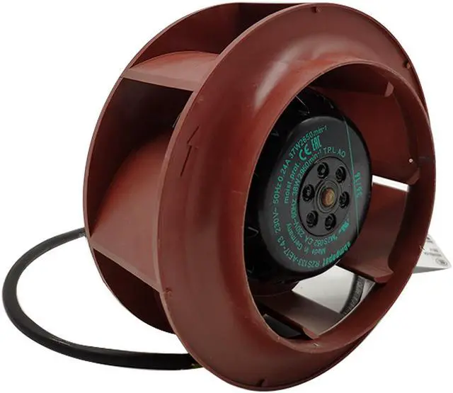 Alt view image 2 of 3 - R2S133-AE17-43 Fan Blower R2S Series IP44 Motorized Impeller 230 V AC 133.35 mm, 72 mm 280 m³/h