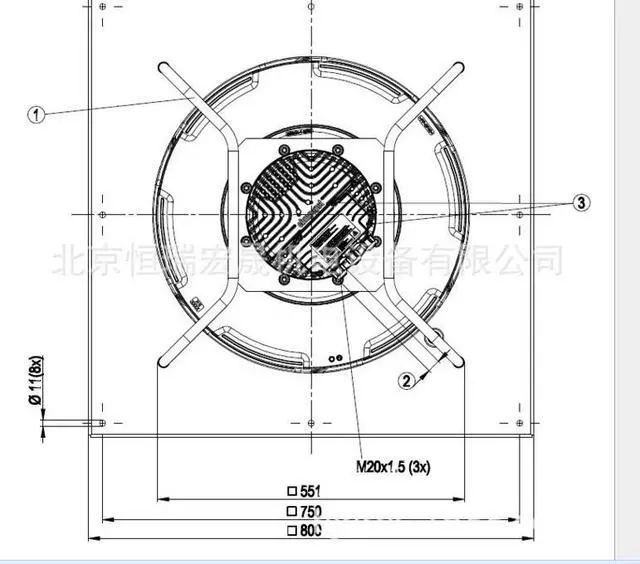 Main image of K3G560-RB31-71/F03 Germany ebm imported 560mm 4.43A 1650rmp 2900W 400V centrifugal fan