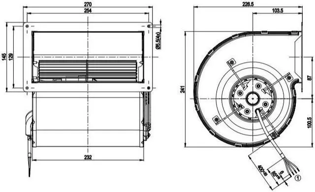Alt view image 2 of 2 - Germany ebmpapst fan D4E160-EG06-07 160mm Cooling fan