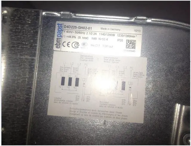 Alt view image 2 of 3 - D4D225-GH02-01 Germany ebmpapst double inlet centrifugal fan