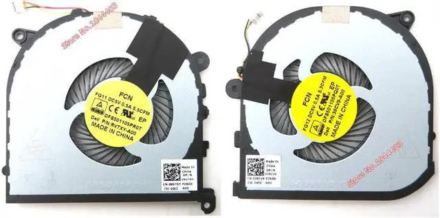 Main image of New Laptop CPU Cooling Fan for Dell XPS 15 9550 Series CPU & GPU Cooling Fan DFS501105PR0T DFS501105PQ0T 0RVTXY 036CV9 L+R
