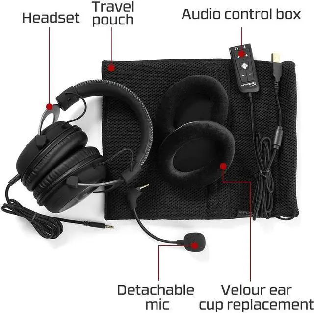 Alt view image 3 of 6 - HyperX Cloud II - Gaming Headset, 7.1 Surround Sound, Memory Foam Ear Pads, Durable Aluminum Frame, Detachable Microphone, Works with PC, PS4, Xbox One