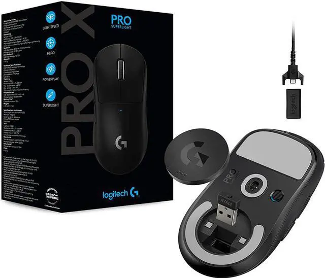 Alt view image 4 of 7 - Logitech G PRO X Superlight Wireless Gaming Mouse, Ultra-Lightweight, Hero 25K Sensor, 25,600 DPI, 5 Programmable Buttons, Long Battery Life, Compatible with PC/Mac
