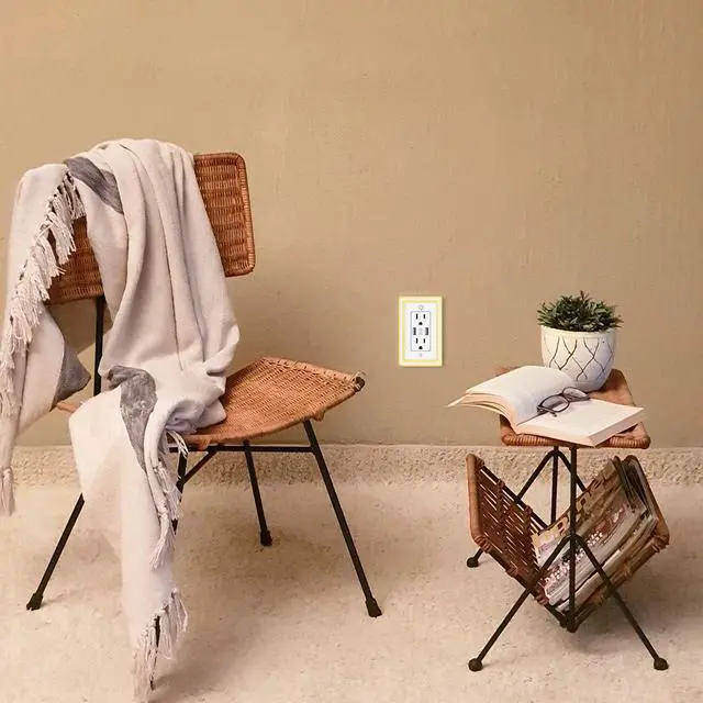 Alt view image 6 of 7 - POWRUI USB Wall outlet, 15A Duplex Receptacle with Dual USB ports (5V/4.2A) and Dusk-to-Dawn Sensor Night Light, ETL Certified, 6 Pack