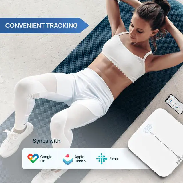 Alt view image 5 of 7 - INEVIFIT Smart Premium Bathroom Scale with Bluetooth and Free Tracking INEVIFIT APP
