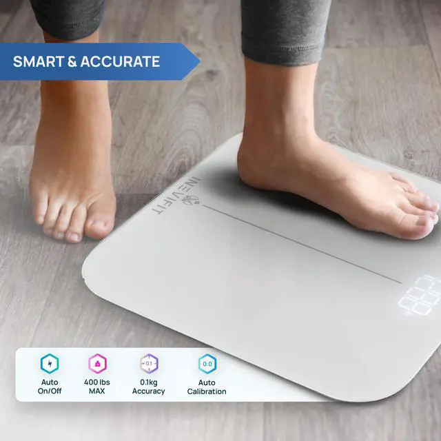 Alt view image 6 of 7 - INEVIFIT Smart Premium Bathroom Scale with Bluetooth and Free Tracking INEVIFIT APP