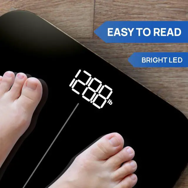 Alt view image 2 of 6 - INEVIFIT Bathroom Scale, Highly Accurate Digital Body Weight Scale Up to 400lbs. Includes 5-Year Warranty