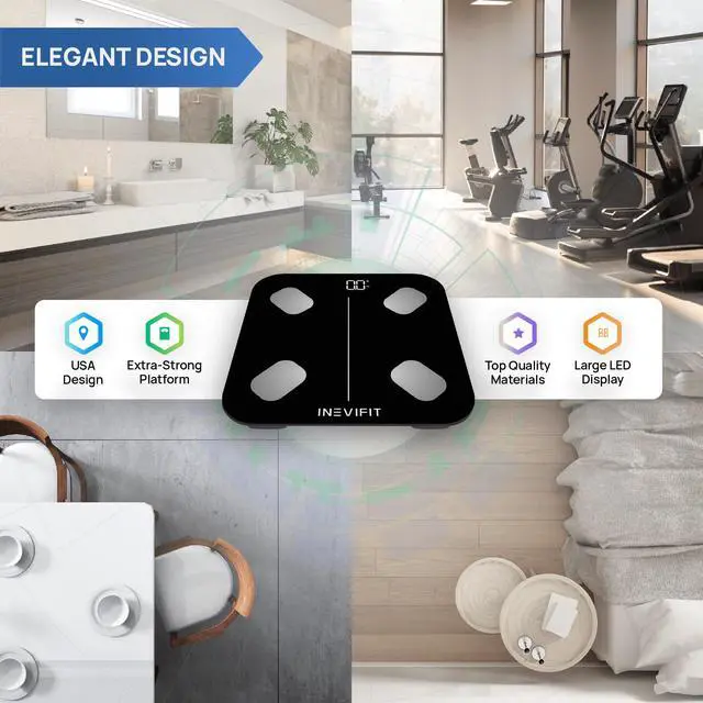 Alt view image 7 of 7 - INEVIFIT Smart Body Composition Scale with Bluetooth and Free Tracking INEVIFIT APP
