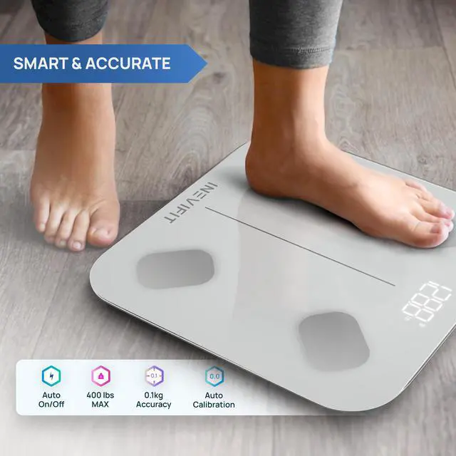 Alt view image 6 of 7 - INEVIFIT Smart Body Composition Scale with Bluetooth and Free Tracking INEVIFIT APP
