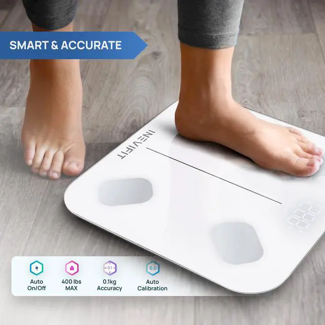 Alt view image 6 of 7 - INEVIFIT Smart Body Composition Scale with Bluetooth and Free Tracking INEVIFIT APP