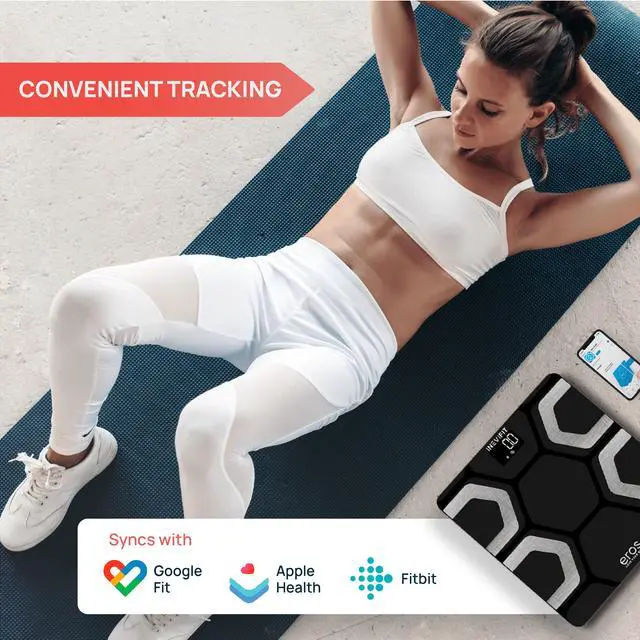 Alt view image 3 of 7 - INEVIFIT Eros Bluetooth Smart Body Fat Scale with Free Tracking Eros Scale APP