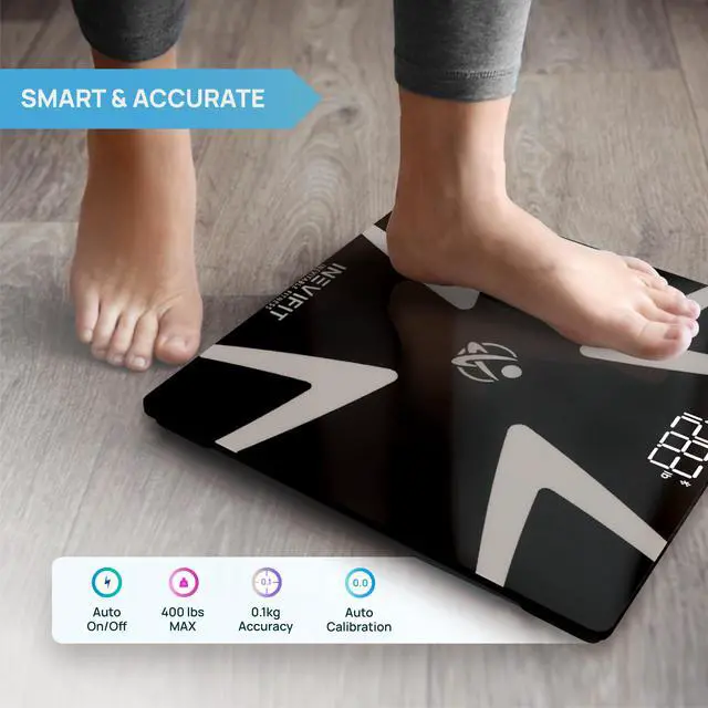 Alt view image 5 of 7 - INEVIFIT Smart Body Fat Scale with Bluetooth and Free Tracking INEVIFIT APP