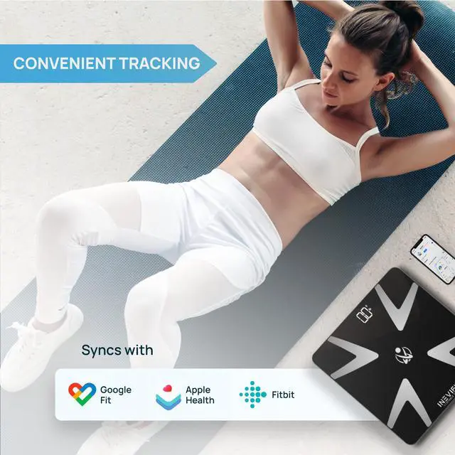 Alt view image 3 of 7 - INEVIFIT Smart Body Fat Scale with Bluetooth and Free Tracking INEVIFIT APP