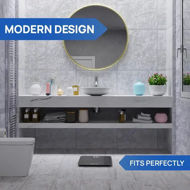 Alt view image 6 of 6 - INEVIFIT BATHROOM SCALE, Highly Accurate Digital Bathroom Body Scale, Measures Weight for Multiple Users