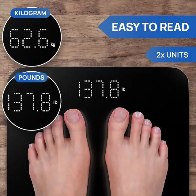 Alt view image 2 of 6 - INEVIFIT BATHROOM SCALE, Highly Accurate Digital Bathroom Body Scale, Measures Weight for Multiple Users