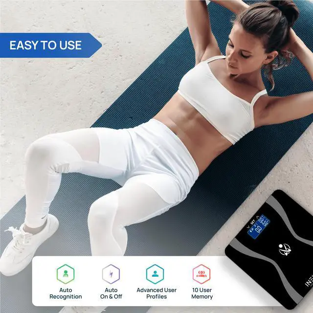 Alt view image 3 of 7 - INEVIFIT Body Fat Scale with Digital Body Composition Analyzer and Body Weight