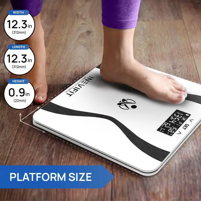 Alt view image 4 of 7 - INEVIFIT Body Fat Scale with Digital Body Composition Analyzer and Body Weight