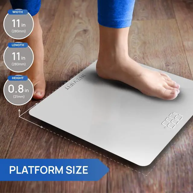 Alt view image 4 of 6 - INEVIFIT BATHROOM SCALE, Highly Accurate Digital Bathroom Body Scale, Measures Weight for Multiple Users