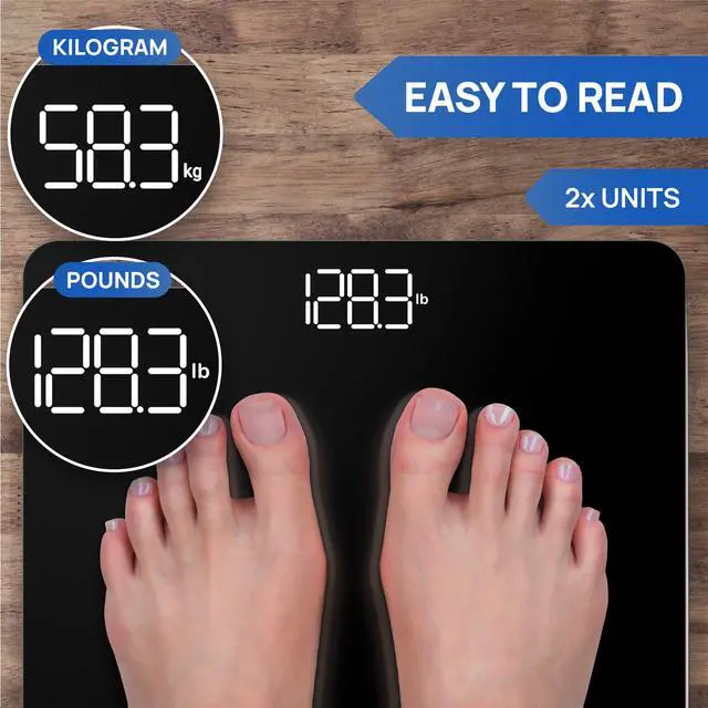 Alt view image 2 of 6 - INEVIFIT BATHROOM SCALE, Highly Accurate Digital Bathroom Body Scale, Measures Weight for Multiple Users