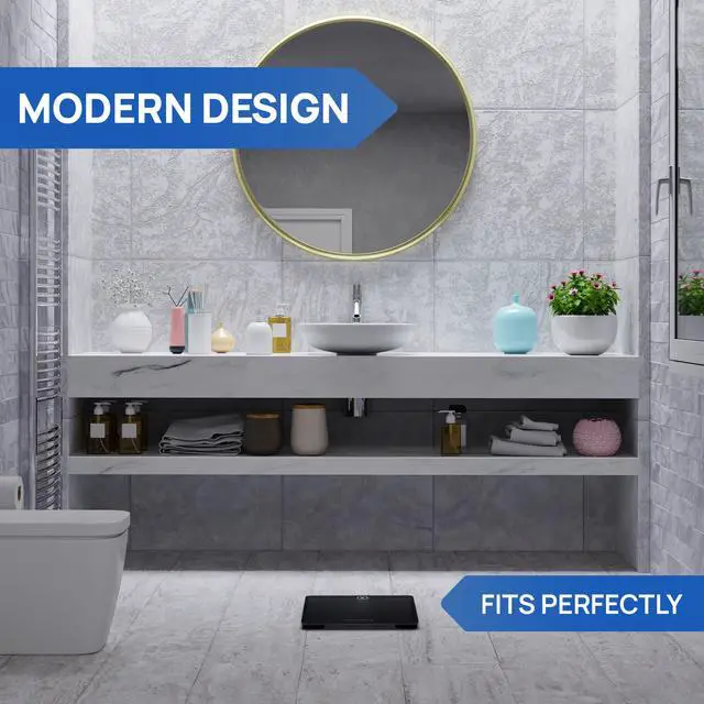 Alt view image 6 of 6 - INEVIFIT BATHROOM SCALE, Highly Accurate Digital Bathroom Body Scale, Measures Weight for Multiple Users