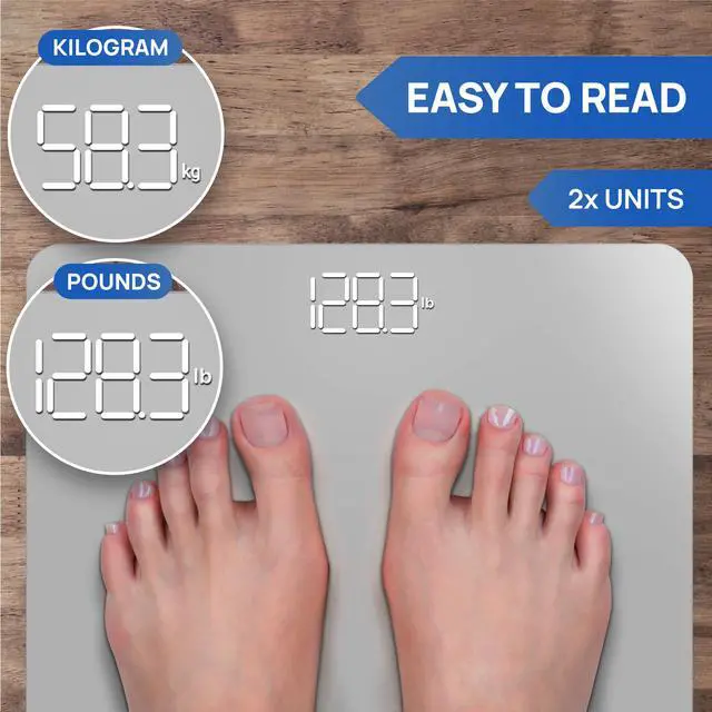 Alt view image 2 of 6 - INEVIFIT BATHROOM SCALE, Highly Accurate Digital Bathroom Body Scale, Measures Weight for Multiple Users