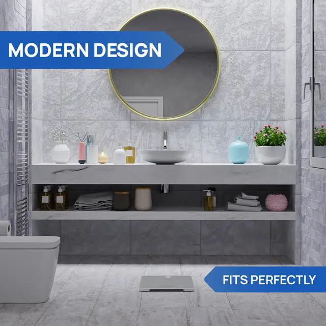 Alt view image 6 of 6 - INEVIFIT BATHROOM SCALE, Highly Accurate Digital Bathroom Body Scale, Measures Weight for Multiple Users