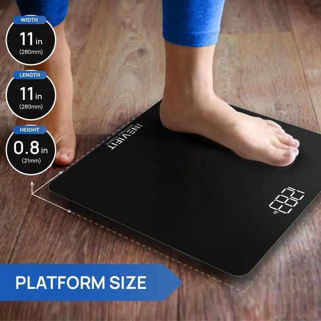 Alt view image 4 of 6 - INEVIFIT BATHROOM SCALE, Highly Accurate Digital Bathroom Body Scale, Measures Weight for Multiple Users