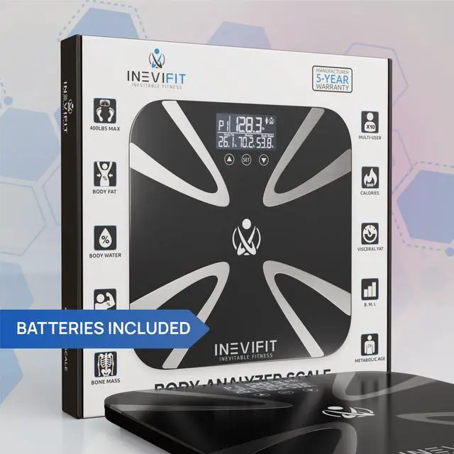 Alt view image 7 of 7 - INEVIFIT Body Fat Scale with Digital Body Composition Analyzer, Body Weight, BMI & more